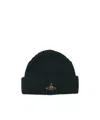 Vivienne Westwood Sporty Beanie Hat In Black