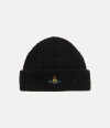 Vivienne Westwood Sporty Beanie Sporty Knit Black Os-u Unisex In Black