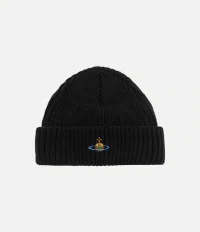 Vivienne Westwood Sporty Beanie Sporty Knit Black Os-u Unisex