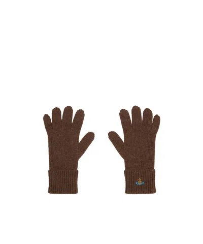Vivienne Westwood Sporty Gloves In Brown