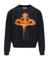 Vivienne Westwood Spray Orb-print Cotton Sweatshirt In Black
