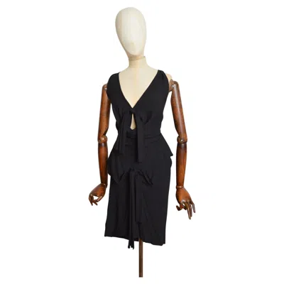Pre-owned Vivienne Westwood Spring 2009  Bondage Shibari Knot Black Evening Cocktail Dress