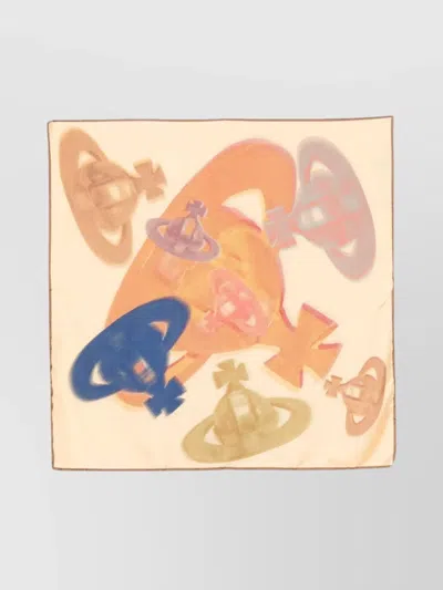 Vivienne Westwood Square Abstract Print Scarf 90x90