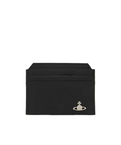 Vivienne Westwood Square Card Holder In Black