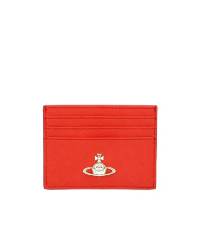 Vivienne Westwood Square Card Holder In Red