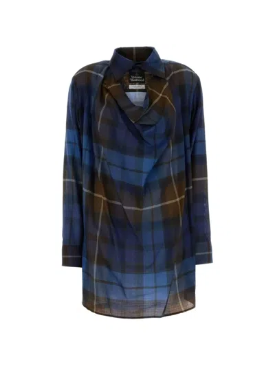 Vivienne Westwood Square Checked Twill Blouse In Multi