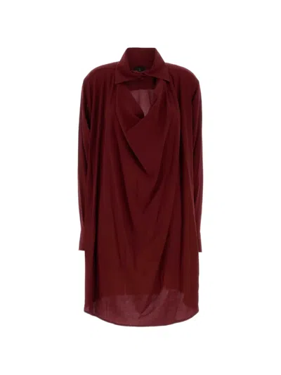 Vivienne Westwood Square Draped Mini Dress In Red