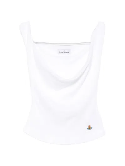 Vivienne Westwood Square Neck Top In White