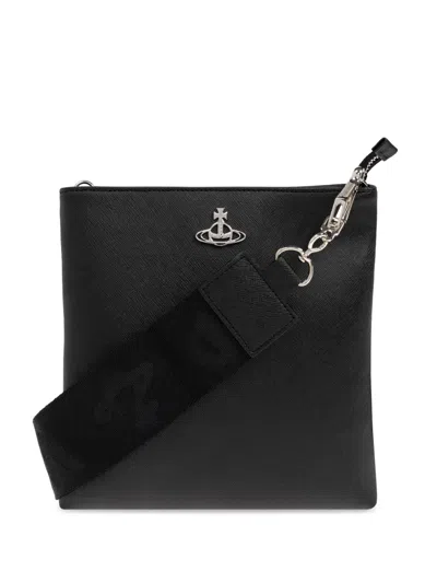 Vivienne Westwood Squire Square Shoulder Bag In Black