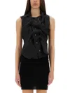 Vivienne Westwood Sleeveless Collared Shirt Button Detailing