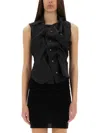 Vivienne Westwood Sleeveless Collared Shirt Button Detailing