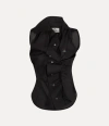 Vivienne Westwood Sleeveless Collared Shirt Button Detailing In Gray