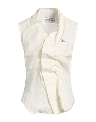 Vivienne Westwood Ss Drunken Shirt Woman Shirt Off White Size 8 Cotton
