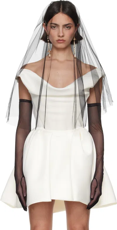 Vivienne Westwood Ssense Bridal Capsule Classic Short Veil In N401 Black