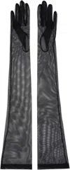 Vivienne Westwood Ssense Bridal Capsule Classic Tulle Opera Gloves In N401 Ultra Black