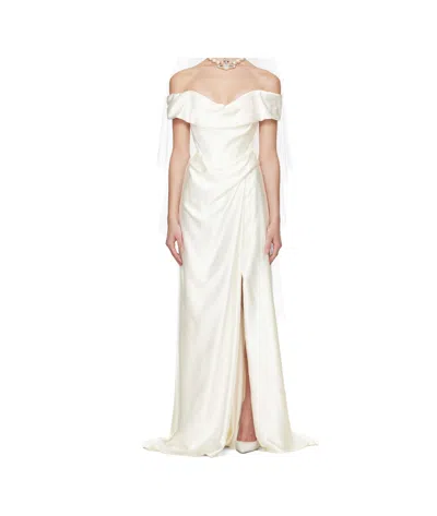 Vivienne Westwood Ssense Bridal Capsule Mabel Maxi Dress In White