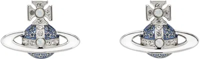 Vivienne Westwood Ssense Exclusive Capsule Silver Roxanne Earrings In Metallic