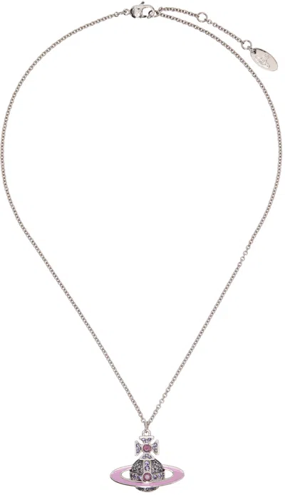 Vivienne Westwood Ssense Exclusive Capsule Silver Roxanne Pendant Necklace In P540
