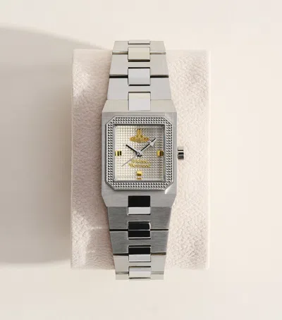 Vivienne Westwood Stainless Steel Brunswick Watch In Silver