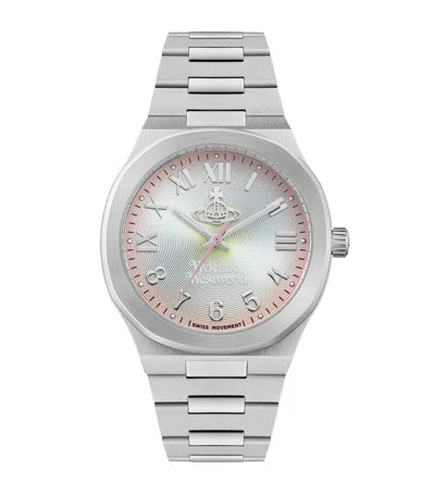 Vivienne Westwood Stainless Steel Merton Watch In Silver