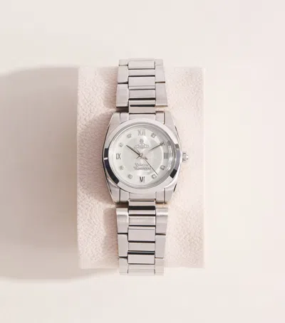 Vivienne Westwood Stainless Steel Tavistock Watch In Silver