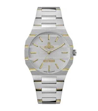 Vivienne Westwood Stainless Steel The Bank Watch 35mm In Silver