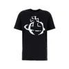 Vivienne Westwood Relaxed-fit Black T-shirt With Abstract Graphic Print In Black