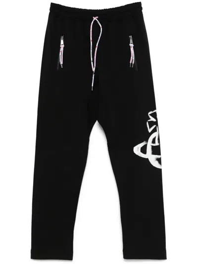 Vivienne Westwood Stencil Orb Football Trousers In Black