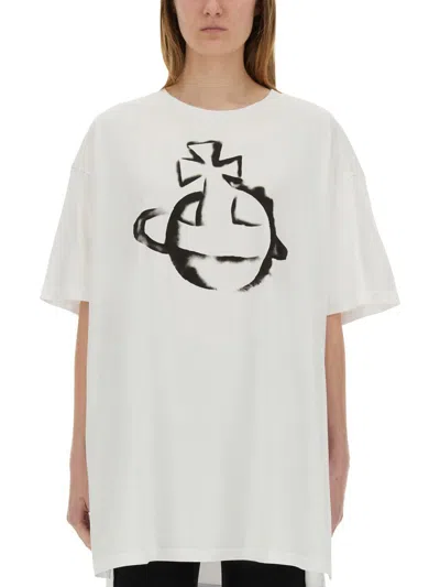 VIVIENNE WESTWOOD VIVIENNE WESTWOOD "STENCIL ORB" OVERSIZED T-SHIRT UNISEX