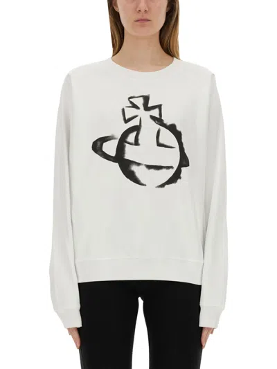 VIVIENNE WESTWOOD VIVIENNE WESTWOOD STENCIL ORB RAGLAN SWEATSHIRT