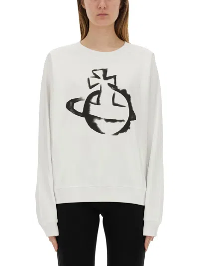 VIVIENNE WESTWOOD VIVIENNE WESTWOOD "STENCIL ORB RAGLAN" SWEATSHIRT UNISEX