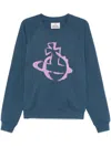 Shop Vivienne Westwood Stencil Orb Sweatshirt In Blue