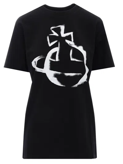 Vivienne Westwood Stencil Orb T-shirt In Black