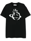 Vivienne Westwood "stencil Orb" Oversized T-shirt In Black