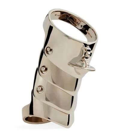 Vivienne Westwood Sterling Silver Armour Ring