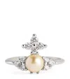 Vivienne Westwood Sterling Silver Feodora Ring In Silver