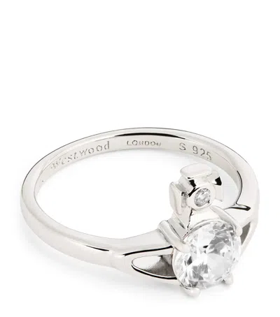 Vivienne Westwood Sterling Silver Reina Ring In Metallic