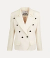 Vivienne Westwood Stewart Jacket Viscose Wool Twill White 44 Women In White