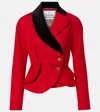 Vivienne Westwood Stormy Asymmetric Virgin Wool Jacket In Red