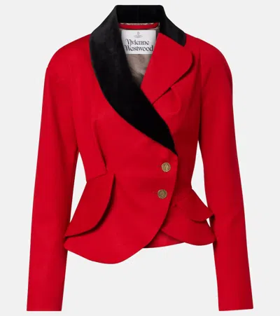 VIVIENNE WESTWOOD STORMY ASYMMETRIC VIRGIN WOOL JACKET