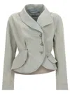 Vivienne Westwood Light Grey Cotton Blazer In Gray