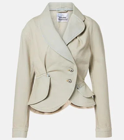 Vivienne Westwood Stormy Faded Denim Jacket In Blue