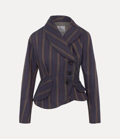 Vivienne Westwood Stormy Jacket Cotton Dusk 42 Women In Purple