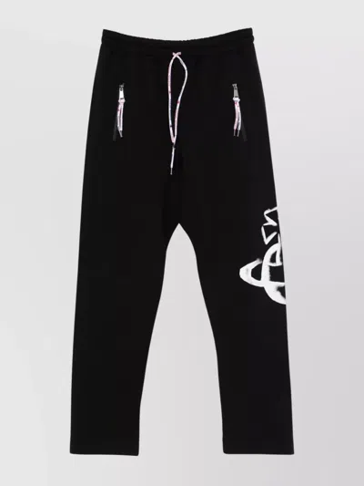 Vivienne Westwood Straight Graphic Print Trousers Unisex In Black