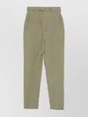 Vivienne Westwood Straight Linen And Cotton Trousers In Green