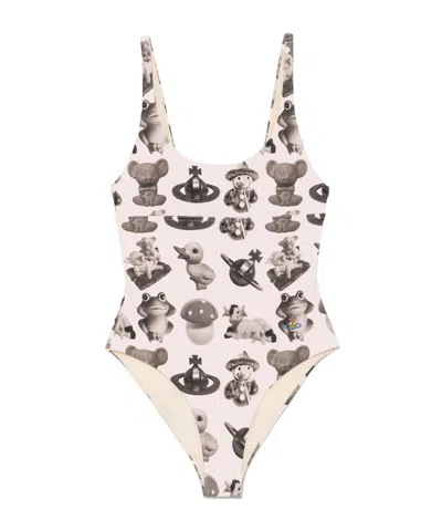 Vivienne Westwood Straight Swimsuit In Multicolor