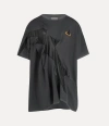 Vivienne Westwood Strauss T-shirt Light Organic Felpa Grey-overdye S Unisex In Grey-overdye