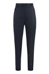Vivienne Westwood Wool Cropped Trousers With Belt Loops In Blue