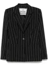 Vivienne Westwood Striped Blazer In Black