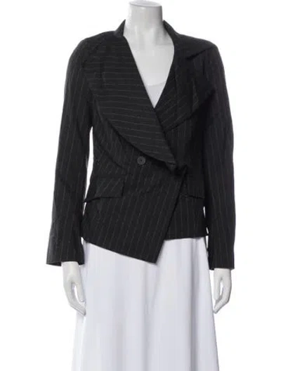 Pre-owned Vivienne Westwood Striped Blazer In Black